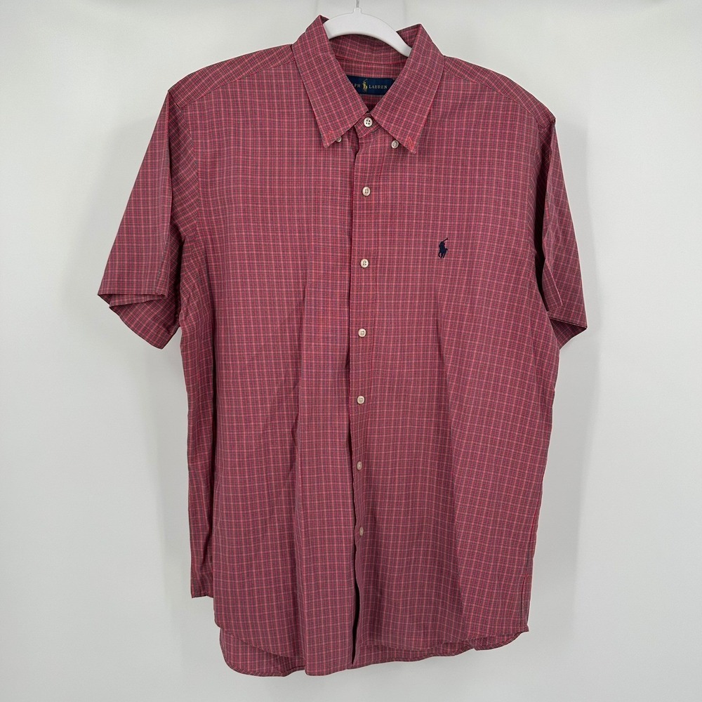 Ralph Lauren Mens Preppy Plaid Button Down Shirt Sz L Ivy League Heritage Cotton